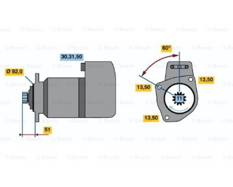 Starter KB(R)24V6,6kW Bosch