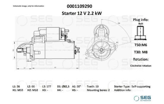 Starter Mercedes 2.2 kw, Image 6