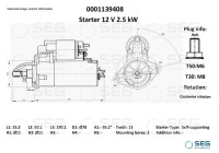 Starter Mercedes 2.6 kw