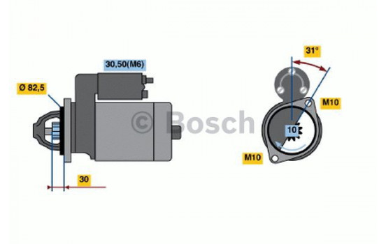 Starter motor 0 001 109 250 Bosch