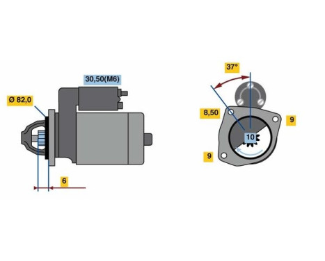 Starter motor S78-M12V(R) Bosch, Image 5