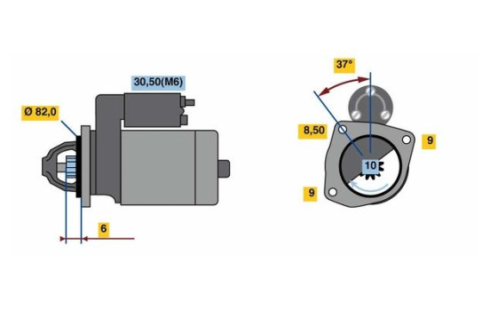 Starter motor S78-M12V(R) Bosch, Image 5