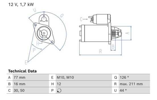 Starter motor / Starter 0 986 026 290 Bosch