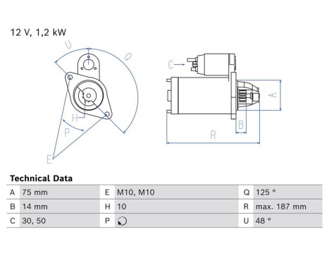 Starter Motor / Starter 0 986 026 300 Bosch
