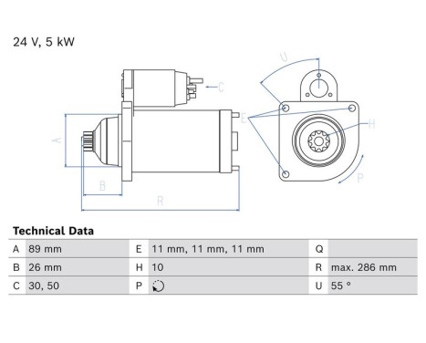Starter motor / Starter 0 986 026 380 Bosch