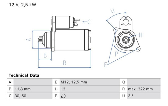 Starter motor / Starter 0 986 026 450 Bosch