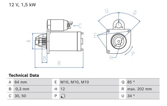 Starter Motor / Starter 0 986 026 940 Bosch