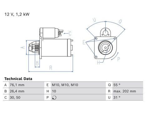 Starter Motor / Starter 0 986 027 280 Bosch