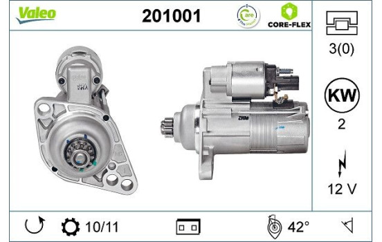 Starter motor / Starter 201001 Valeo, Image 2