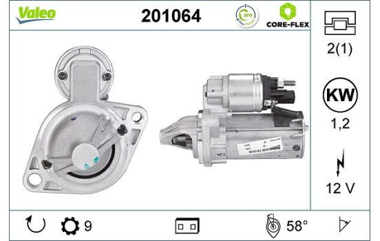 Starter Motor / Starter 201064 Valeo, Image 2