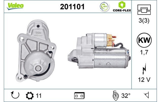 Starter motor / Starter 201101 Valeo, Image 2