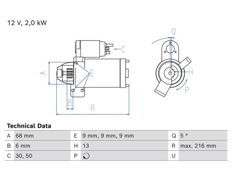 Starter motor / Starter 2632 Bosch