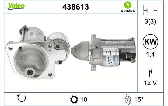 Starter motor / Starter 438613 Valeo