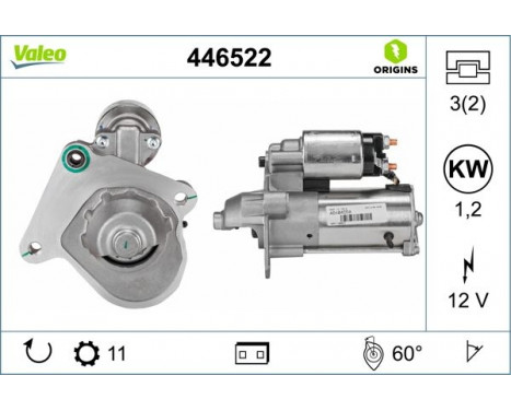 Starter motor / Starter 446522 Valeo