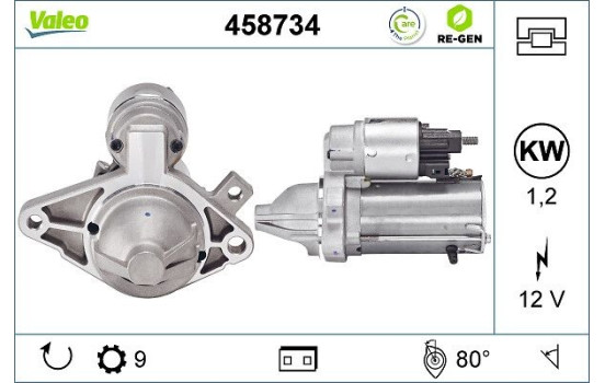 Starter motor / Starter 458734 Valeo, Image 2