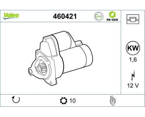 Starter motor / Starter 460421 Valeo, Image 2