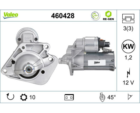 Starter motor / Starter 460428 Valeo, Image 2