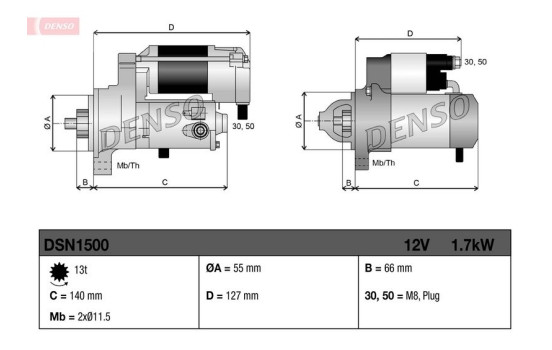Starter motor / Starter DSN1500 Denso, Image 3