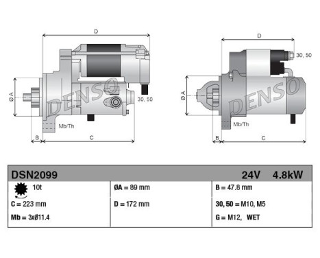 Starter motor / Starter DSN2099 Denso, Image 3