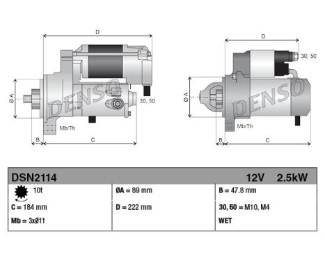 Starter motor / Starter DSN2114 Denso, Image 3