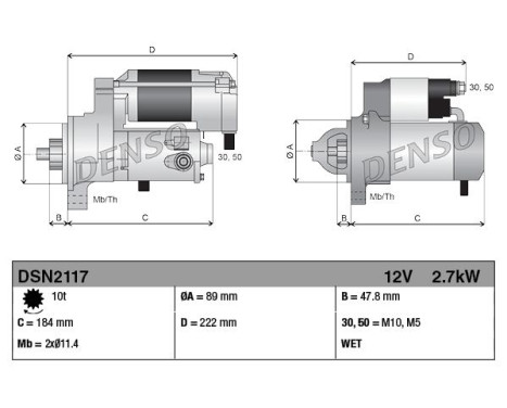 Starter Motor / Starter DSN2117 Denso