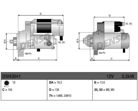 Starter motor / Starter DSN3041 Denso, Image 3