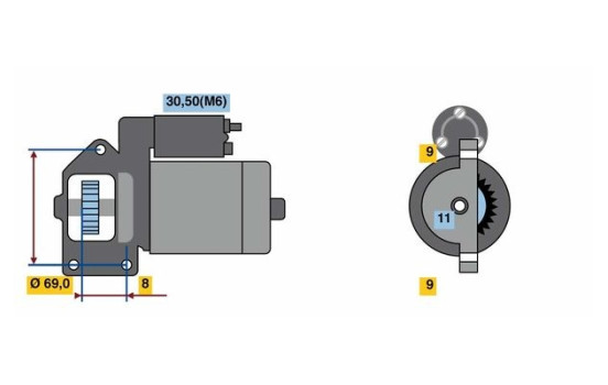 Starter motor / Starter S78-M12V(R) Bosch