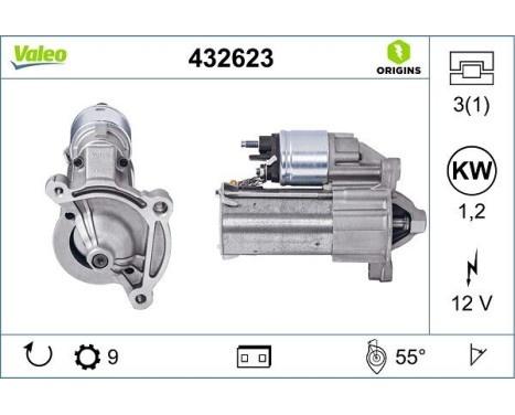 Starter NEW ORIGINAL PART 432623 Valeo, Image 4