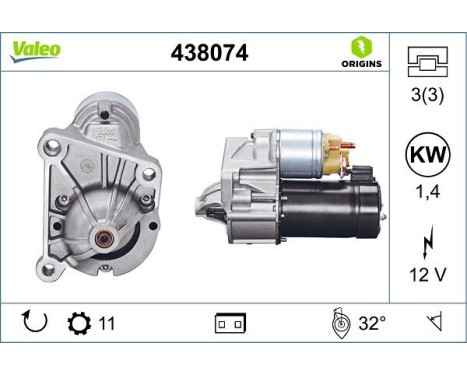 Starter NEW ORIGINAL PART 438074 Valeo, Image 4