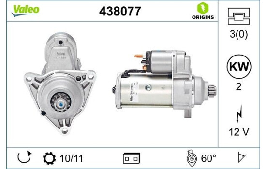 Starter NEW ORIGINAL PART 438077 Valeo, Image 4