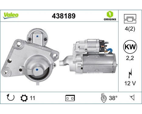 Starter NEW ORIGINAL PART 438189 Valeo, Image 4