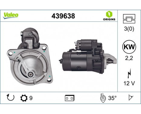 Starter NEW ORIGINAL PART 439638 Valeo