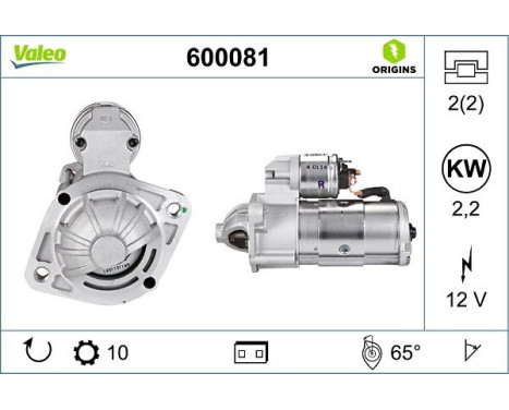 Starter NEW ORIGINAL PART 600081 Valeo, Image 2
