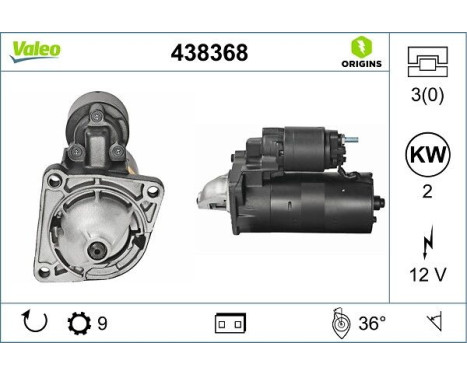 Starter NEW PART 438368 Valeo, Image 2