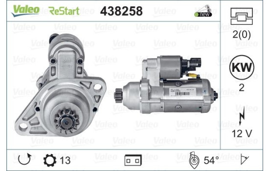 Starter NEW STOP&START ORIGINAL PART 438258 Valeo, Image 4