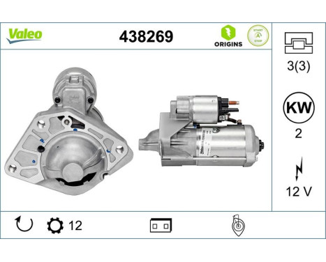 Starter NEW STOP&START ORIGINAL PART 438269 Valeo, Image 4