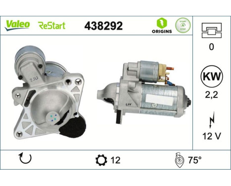 Starter NEW STOP&START ORIGINAL PART 438292 Valeo, Image 4