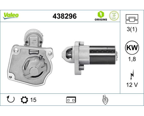 Starter NEW STOP&START ORIGINAL PART 438296 Valeo, Image 4
