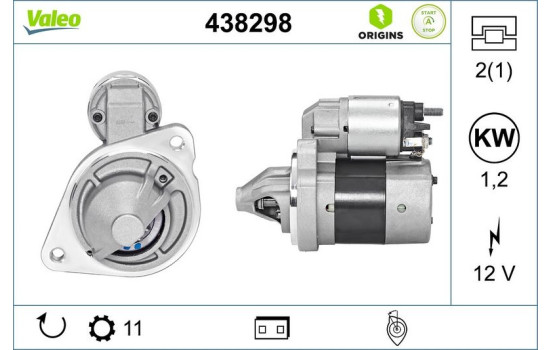 Starter NEW STOP&START ORIGINAL PART 438298 Valeo, Image 4