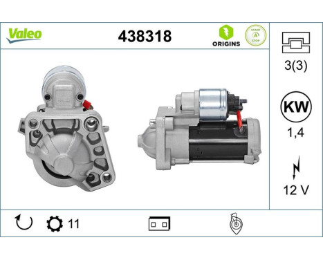 Starter NEW STOP&START ORIGINAL PART 438318 Valeo, Image 4