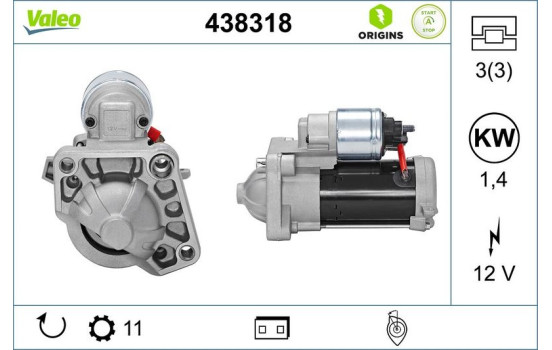 Starter NEW STOP&START ORIGINAL PART 438318 Valeo, Image 4