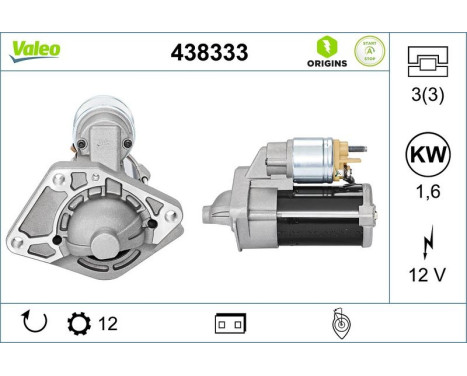 Starter NEW STOP&START ORIGINAL PART 438333 Valeo, Image 4