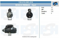 Starter Opel 2.0 kw 0.001.362.071-R Bosch