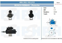Starter Porsche 1.7 kw 0.001.110.059-R Bosch