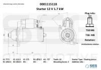 Starter Porsche 1.7 kw