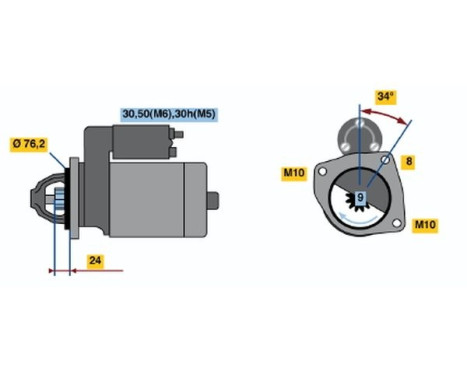 Starter R70-M2012V(R) Bosch, Image 5