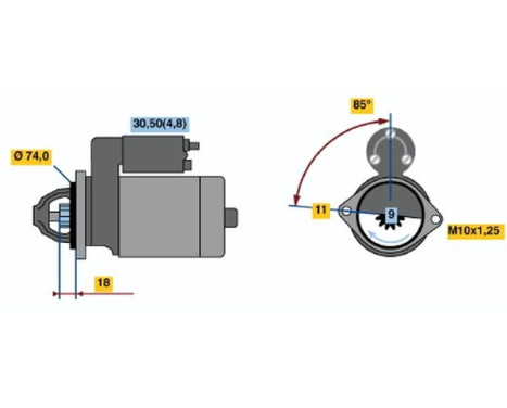 Starter R70-M2512V(R) Bosch, Image 5