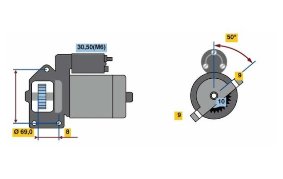Starter R74-E3512V(R) Bosch, Image 5