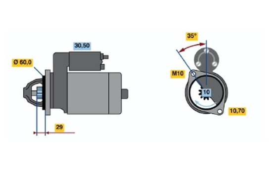 Starter R74-L2512V(R) Bosch, Image 5