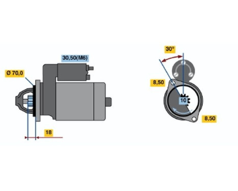 Starter R74-L4512V(R) Bosch, Image 5